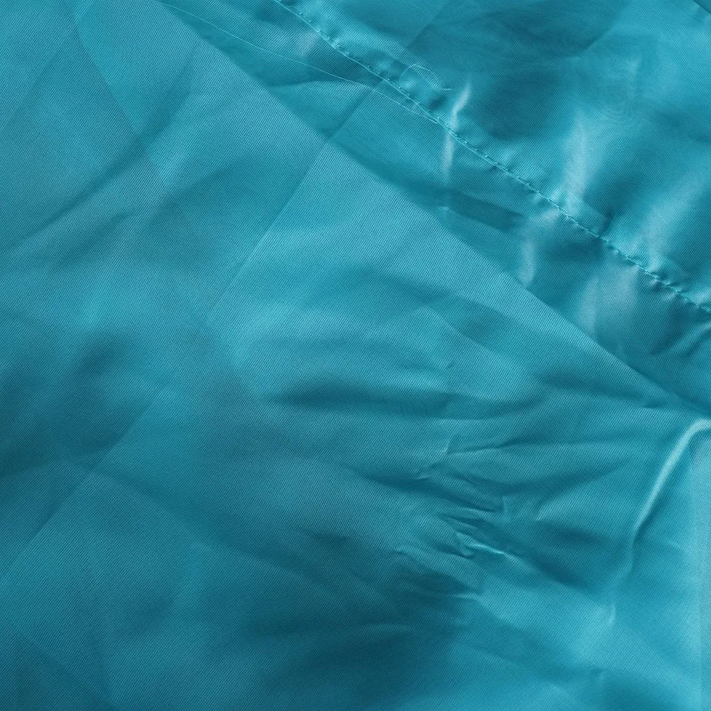 10FT Fire Retardant Turquoise Sheer Curtain Panel Backdrops Window Treatment With Rod Pockets - Premium Collection