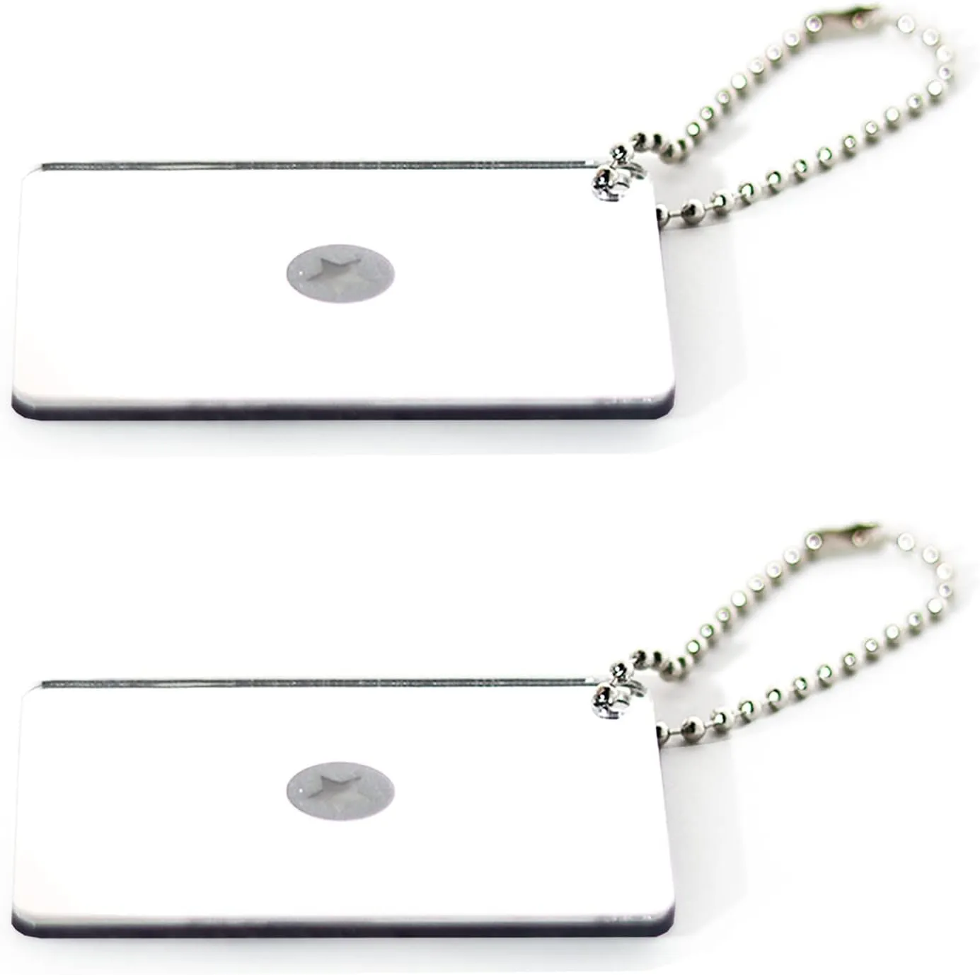 2-Piece Signal Mirror - 2 x 3 Inch Outdoor Multifunctional Signal Emergency Mirror for Hiking & Marine