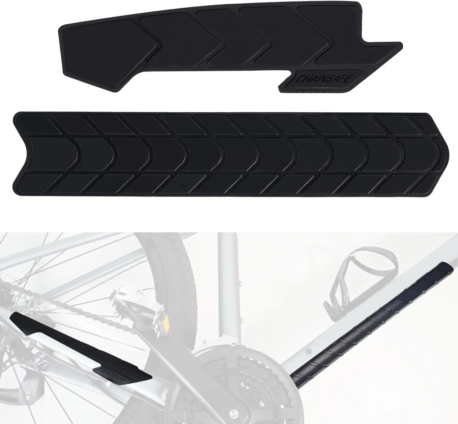 2024 New Upgrade 2 Pcs Mountain Bike Chainstay Protector, Bike Frame Protector, Silicone Chain Guard, Downtube Cover, Mountain Bike Frame Tape Stickers, MTB Decal, Protect Your Bike, Bicycle Accessory