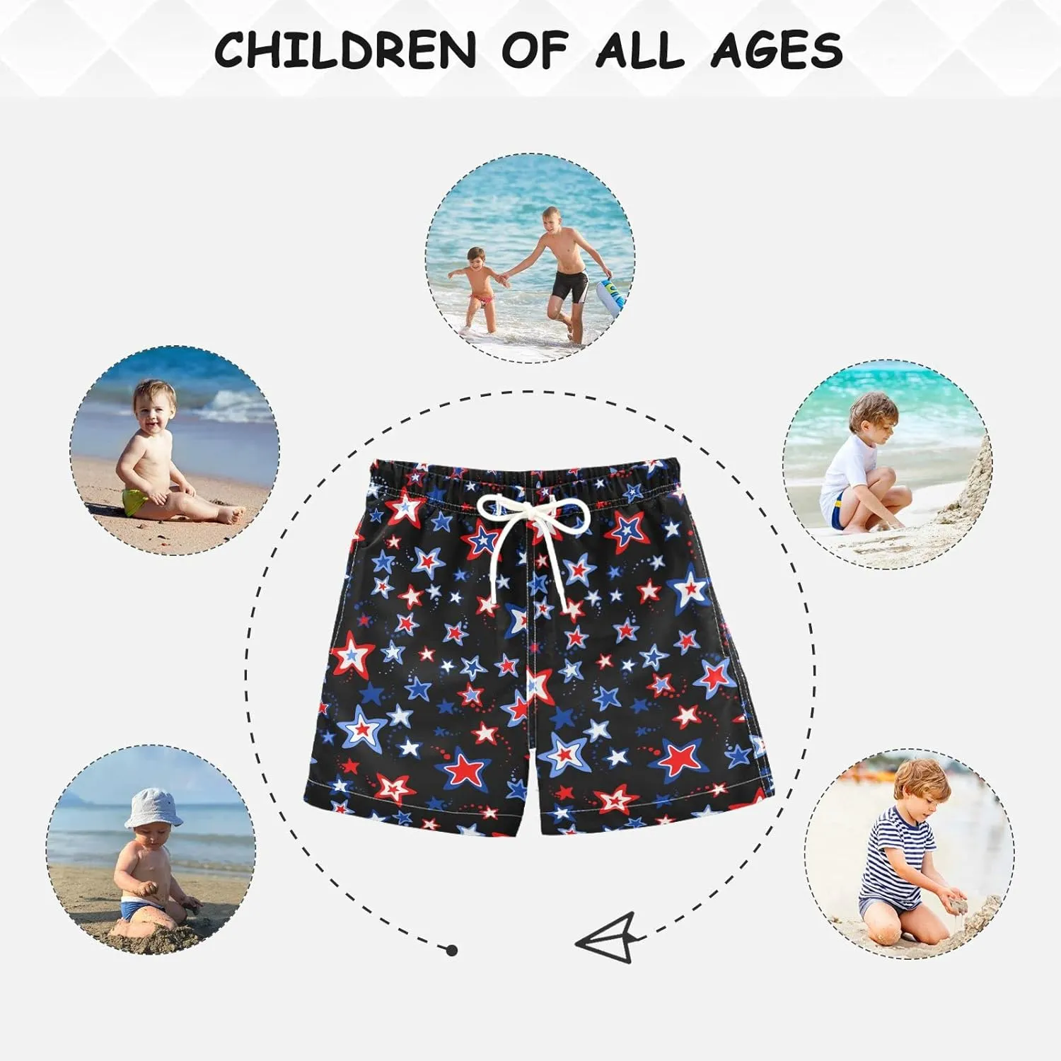 Boys Swim Trunks Toddler Boy Swim Board Shorts Swimwear Kids Beach Swimsuit Bathing Suits