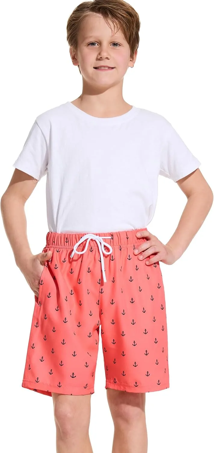 Boys Swim Trunks Toddler Swim Shorts Quick Dry Comfort Bathing Suit Sun Protection Swimwear with Pockets 2-16 Years