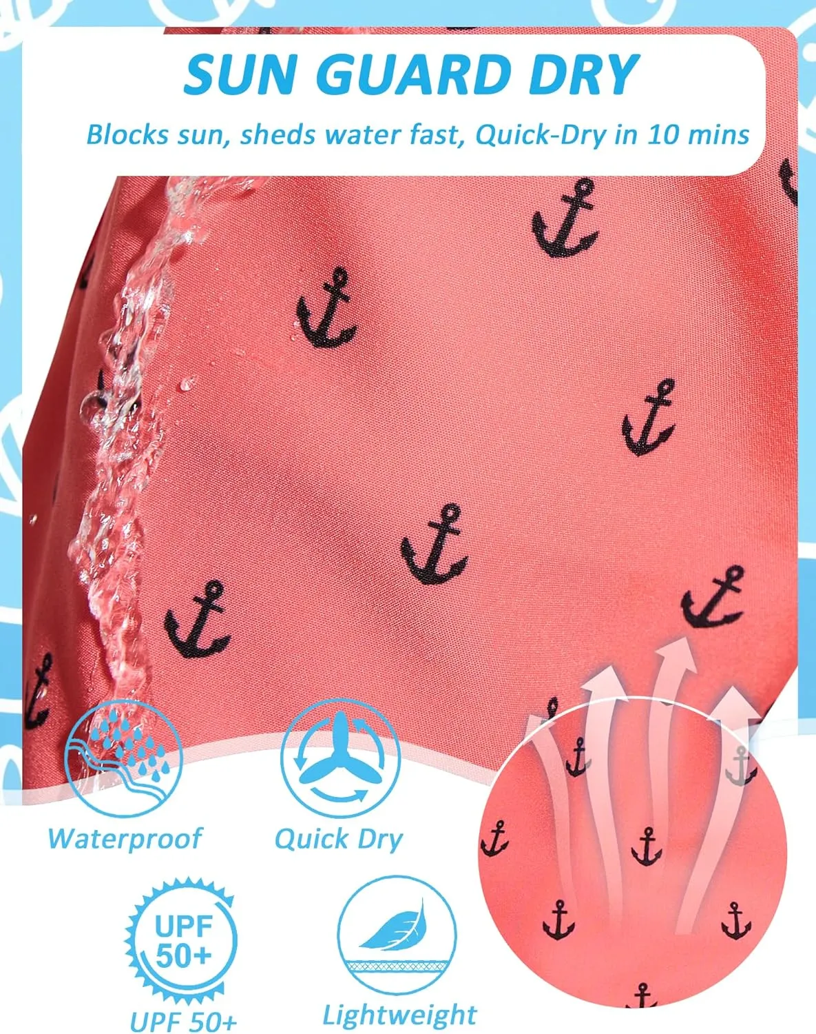 Boys Swim Trunks Toddler Swim Shorts Quick Dry Comfort Bathing Suit Sun Protection Swimwear with Pockets 2-16 Years