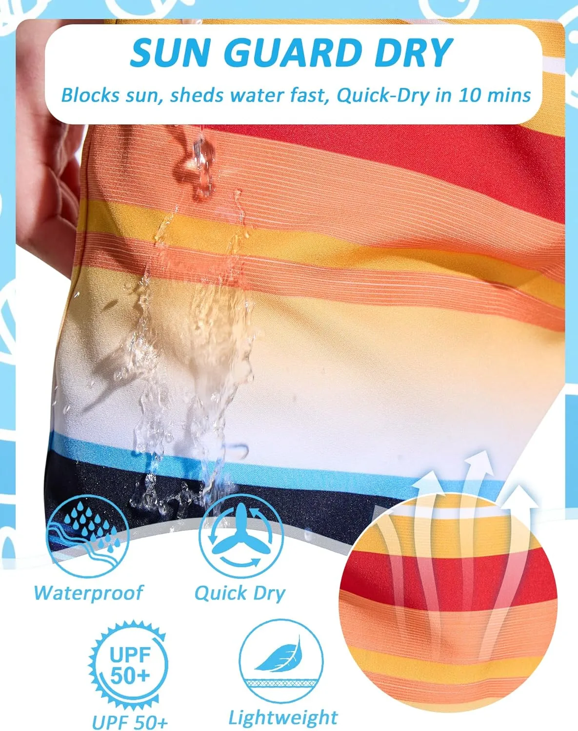 Boys Swim Trunks Toddler Swim Shorts Quick Dry Comfort Bathing Suit Sun Protection Swimwear with Pockets 2-16 Years