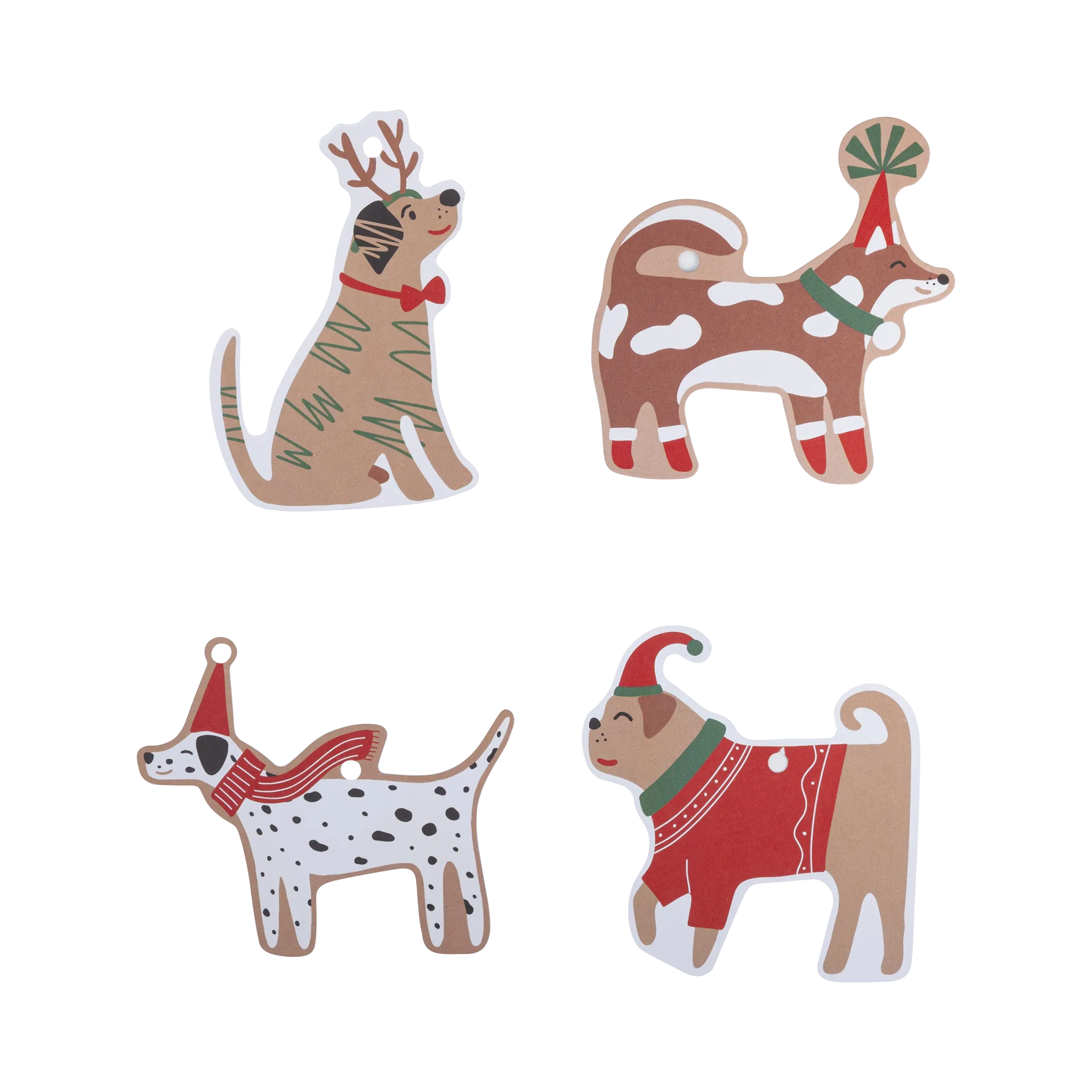Christmas Dogs Tag Set