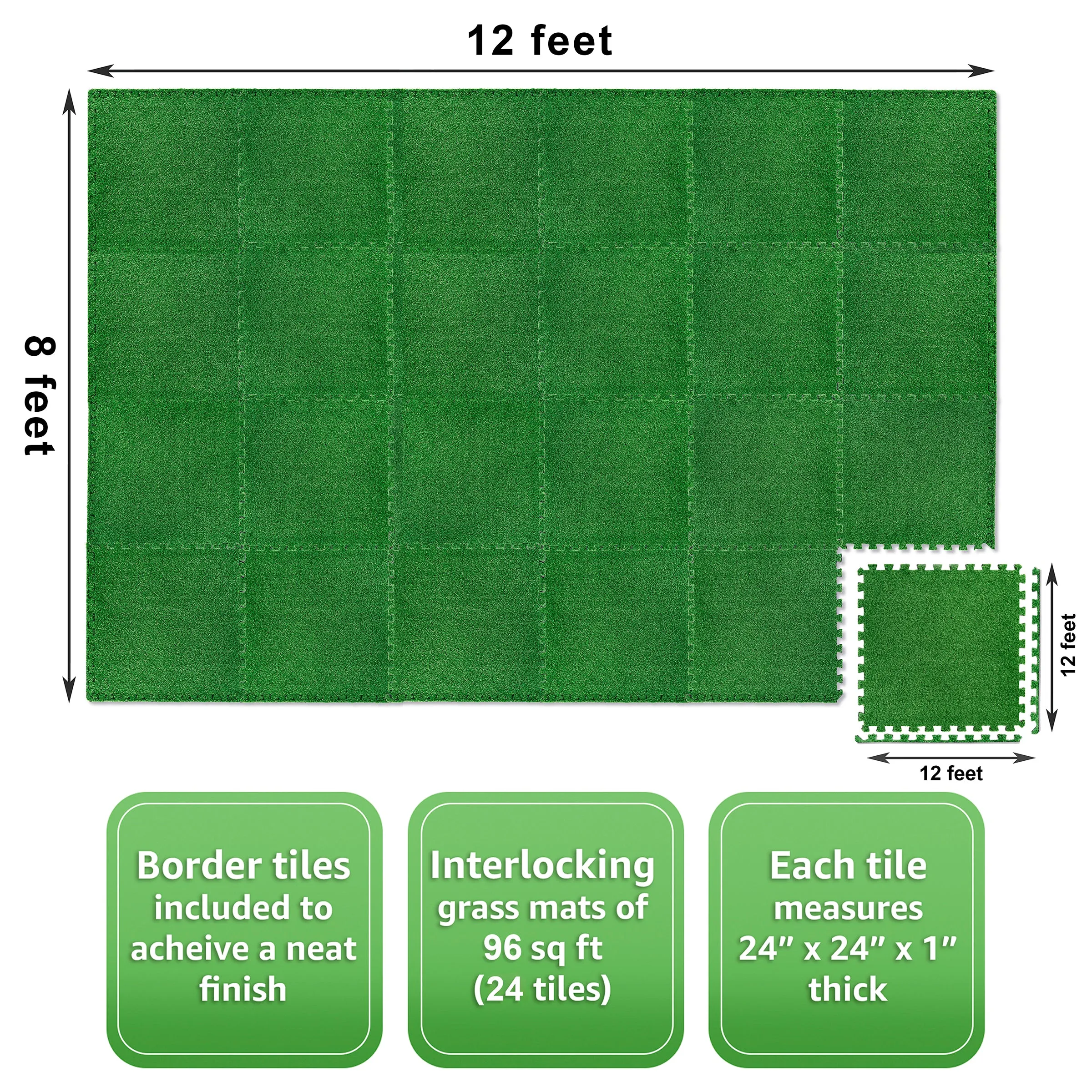 Floor Grass Mat Interlocking Set