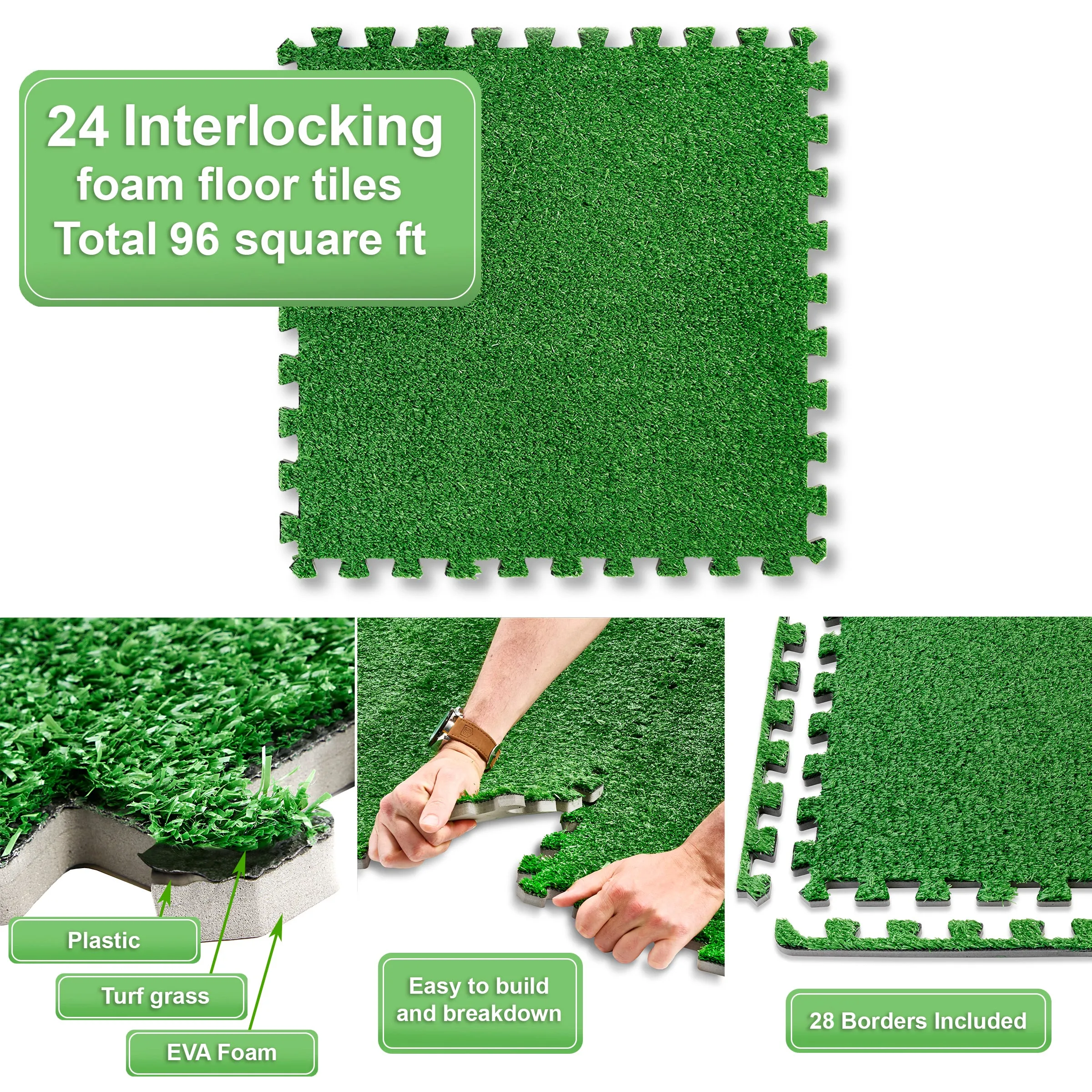Floor Grass Mat Interlocking Set