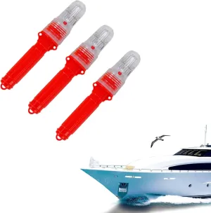 Guard Approved Boat Flares Kit - Auto- Marine Flares for Fishing Boats, Life Rafts & Emergency Signaling (Red-3Pcs)