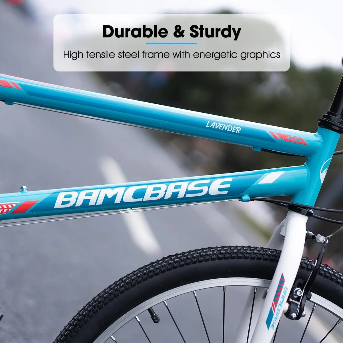 HH HILAND Bamcbase Womens Mountain Bike, 24 26 Inch 21 Speeds Hybrid Commuter Bicycle for Adults, Sport Hardtail Trail MTB