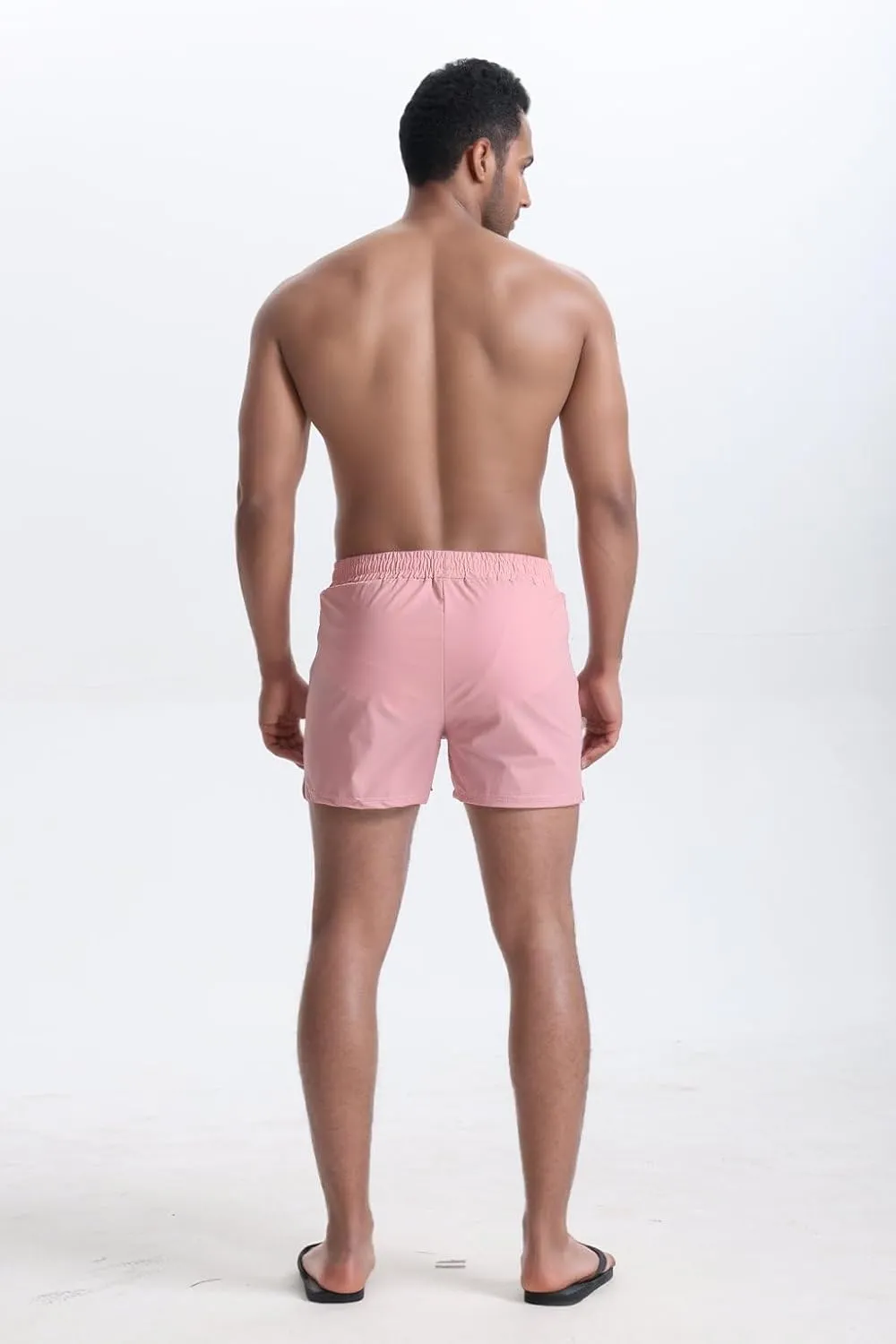 Mens 5" with Zipper Quick Dry Beach Shorts for Swimming Men Bathing Suit