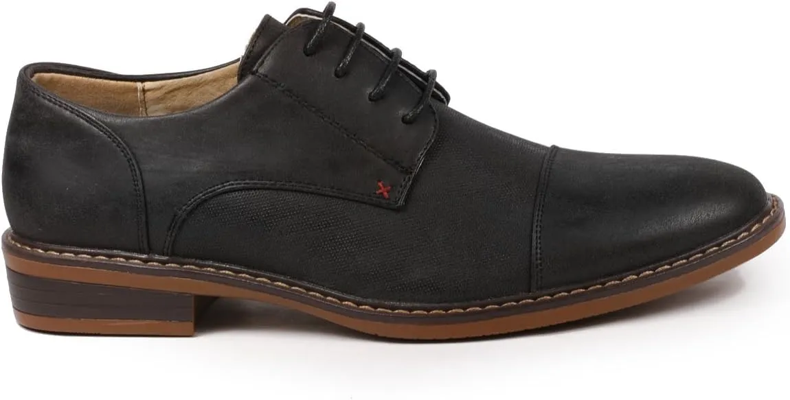 Metrocharm MC600 Men's Lace Up Cap Toe Fashion Classic Dress Shoe