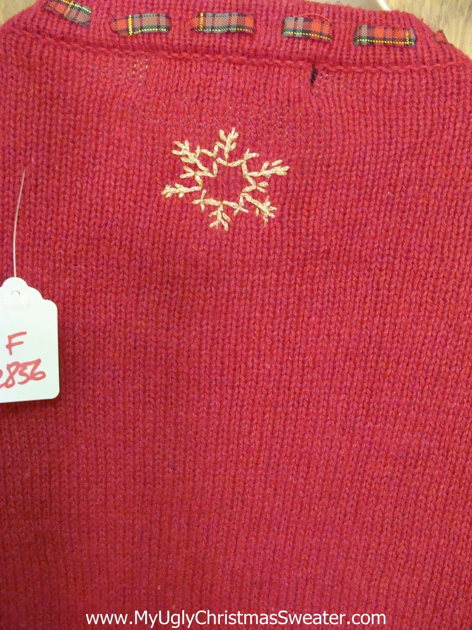 Patchwork Bear and Snowman Ugly Festive Xmas Sweater