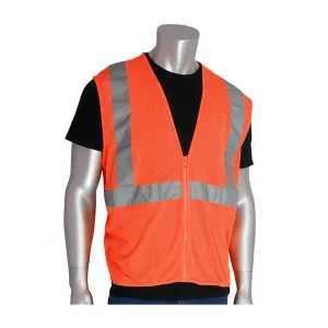 PIP 302-MVGZOR-4X ANSI Type R Class 2 Value Zipper Mesh Vest