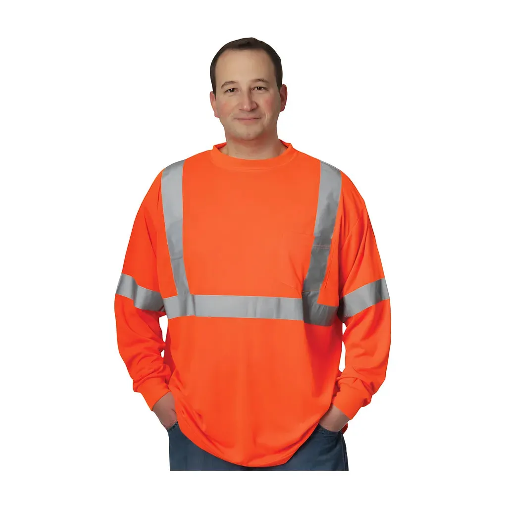 PIP 313-1300-OR/5X ANSI Type R Class 3 Long Sleeve T-Shirt