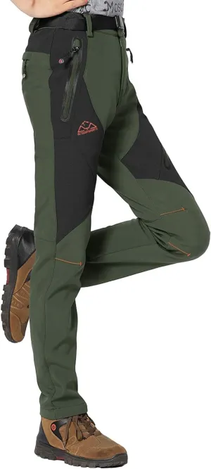 Rdruko Women's Snow Pants Waterproof Insulated Fleece Thermal Ski Hiking Snowboard Pants