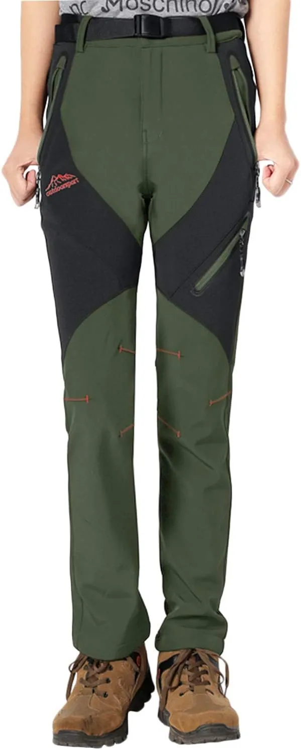 Rdruko Women's Snow Pants Waterproof Insulated Fleece Thermal Ski Hiking Snowboard Pants