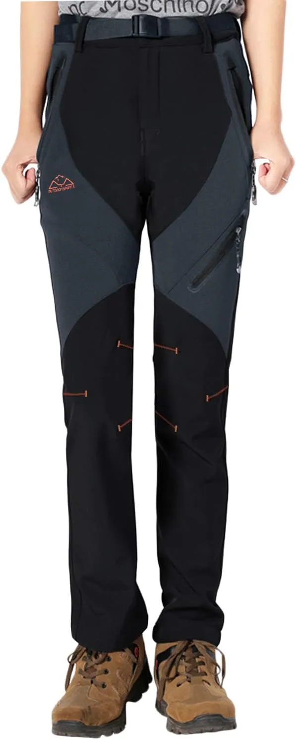 Rdruko Women's Snow Pants Waterproof Insulated Fleece Thermal Ski Hiking Snowboard Pants