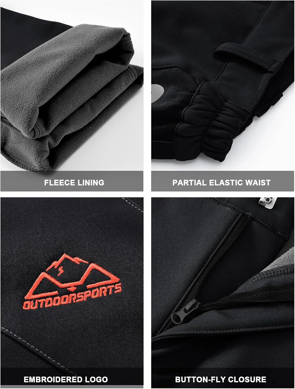 Rdruko Women's Snow Pants Waterproof Insulated Fleece Thermal Ski Hiking Snowboard Pants