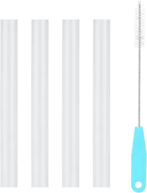 Straws Replacement for CamelBak eddy 14 oz Kids Water Bottle,CamelBak Eddy  Straw Replacements,Accessories Set Include 4 BPA-FREE Straws and 1 Straw Cleaning Brush(14OZ)