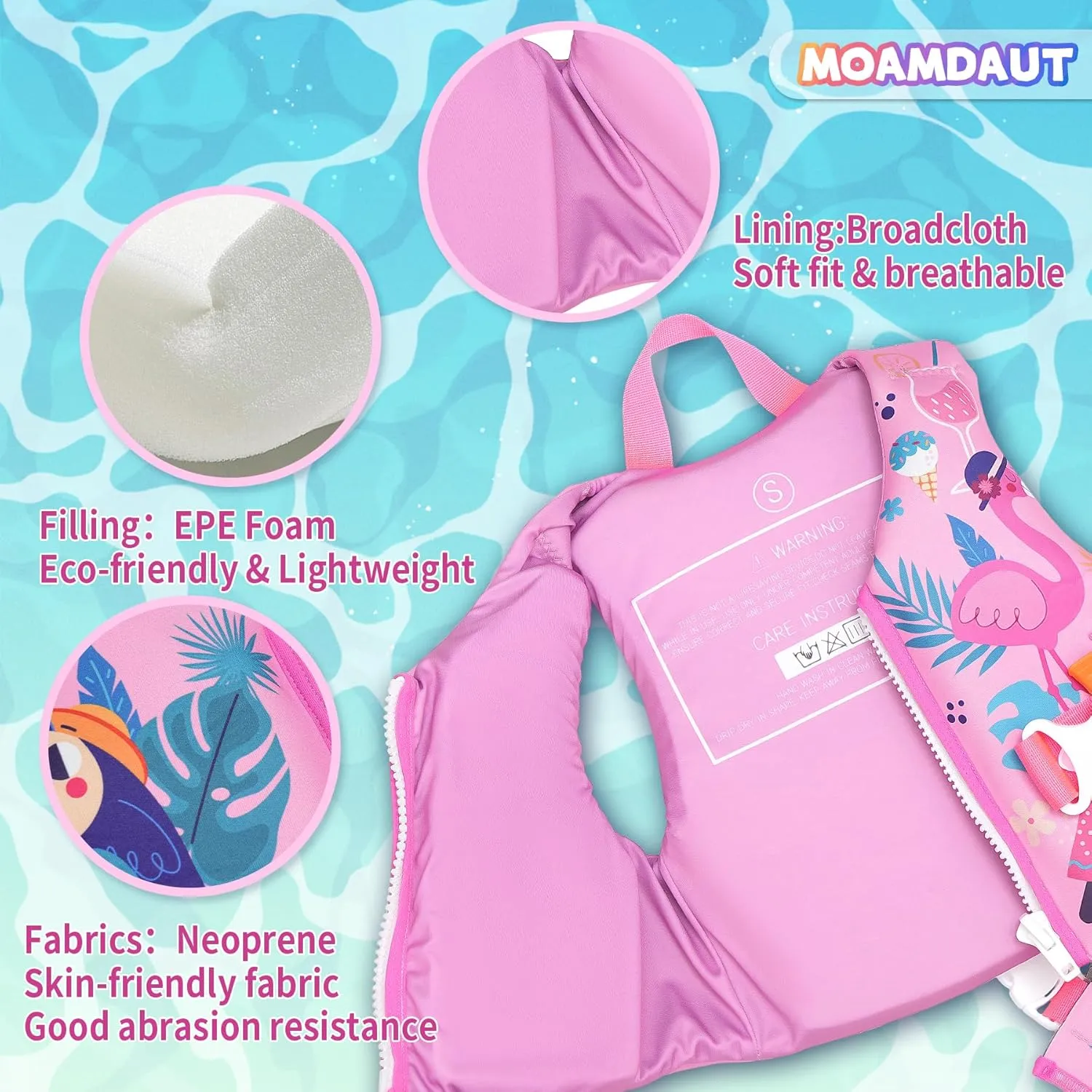 Toddler Swim Vest with Adjustable Strap for 22-30-40-50-90lbs Boys Girls Swimming Aids for 1-9  Years Toddlers Kids Float Jacket Suit for Swim Sea Beach Water Pool