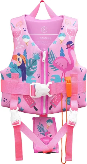 Toddler Swim Vest with Adjustable Strap for 22-30-40-50-90lbs Boys Girls Swimming Aids for 1-9  Years Toddlers Kids Float Jacket Suit for Swim Sea Beach Water Pool
