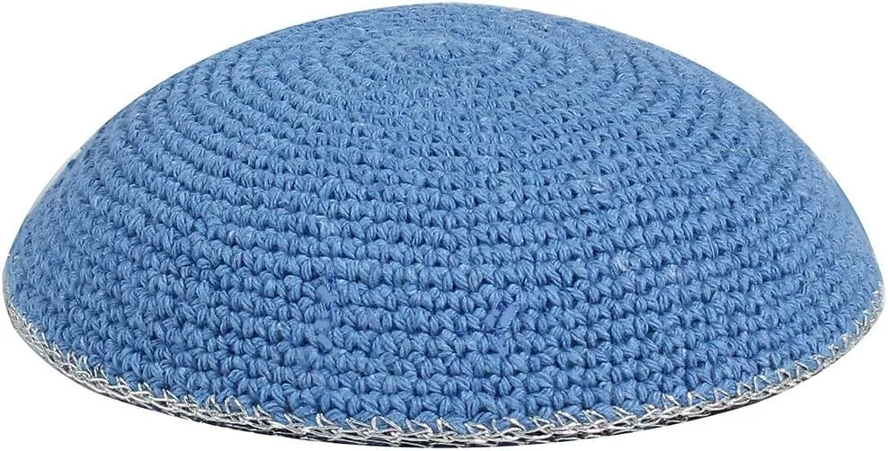 Zion Judaica Bulk Knitted Kippahs 16cm Quality Knit Handmade Kippots Cotton Yarmulkes 6.3"