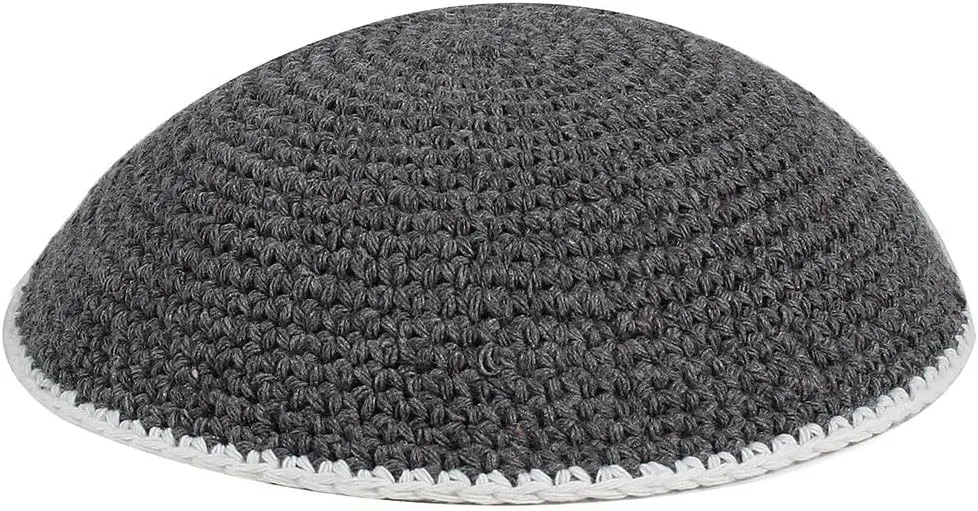 Zion Judaica Bulk Knitted Kippahs 16cm Quality Knit Handmade Kippots Cotton Yarmulkes 6.3"